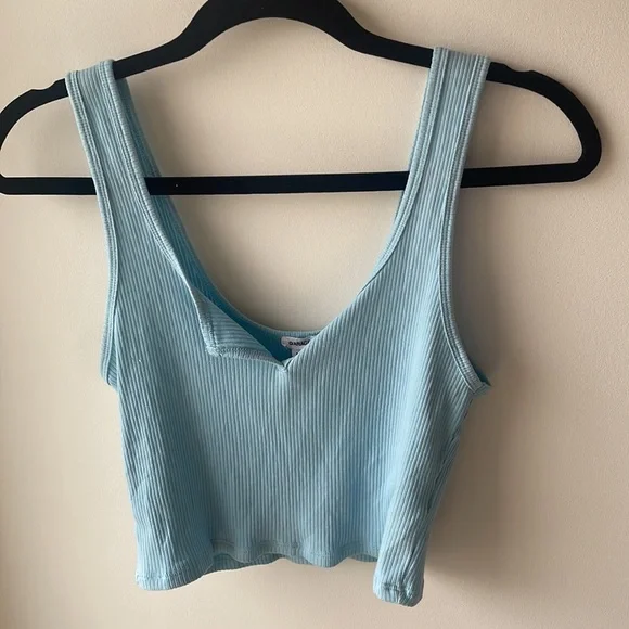 Light blue Ribbed Tank Top - Picture 3 of 3